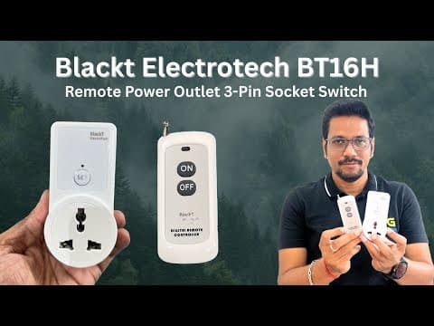 Blackt Electrotech Bt16h Unboxing & Review | Wireless Rf Remote Power Outlet 3 Pin 10a Socket Switch