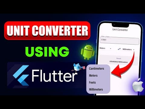 Unit Converter App Using Flutter | Flutter Tutorial For Beginners In Hindi