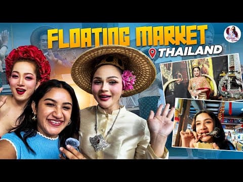 Exploring Thailand’s Floating Market 🇹🇭 🔥❤️| Street Food, Culture & Fun Moments! | Raveena Daha