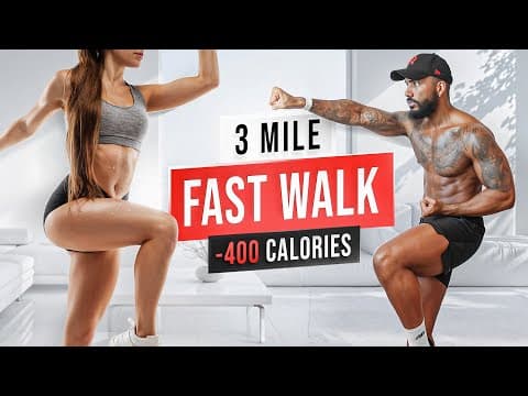 3 Mile Intense Speed Walking Workout At Home!
