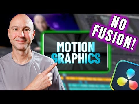 Davinci Resolve 20 Quick Tip: Motion Graphics Made Easy In Resolve