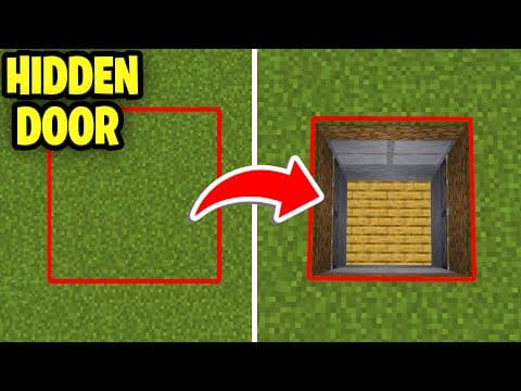 How To Make A Secret Piston Trapdoor In Minecraft Bedrock! - Tutorial