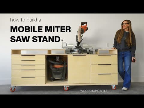 How To Build A Mobile Miter Saw Station With Storage