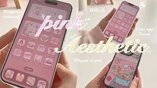 Iphone 15 Pro Aesthetic Customization🎀 Widgets & App Icons Tutorial, Casebang Phone Accessories