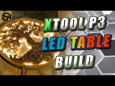 Building A Stunning Custom Laser Cut Side Table With Led Acrylic Backlighting Using The Xtool P3
