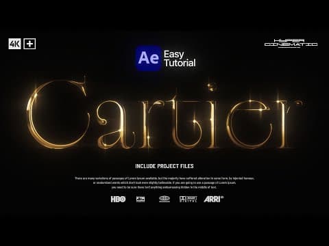 Make Hyper Cinematic Luxury Style Text Animation In Adobe After Effects