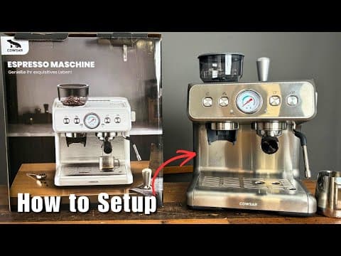 Cowsar Espresso Machine - How To Setup And Make Drinks