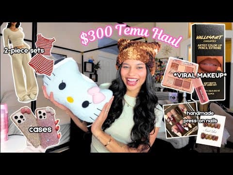 Huge $300 Temu Haul ♡ For The Girly Girls! Nails, Decor, Clothes + More