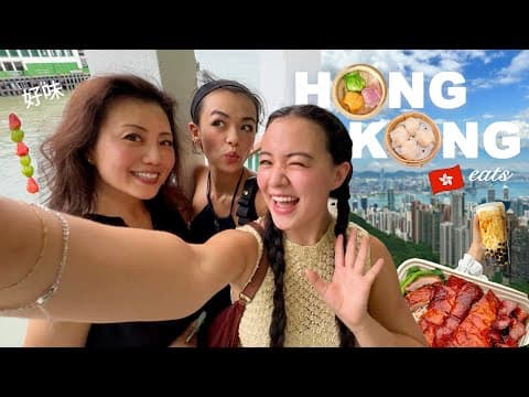 EVERYTHING WE ATE in HONG KONG🇭🇰🥢 (+ business class flight with Cathay Pacific!)