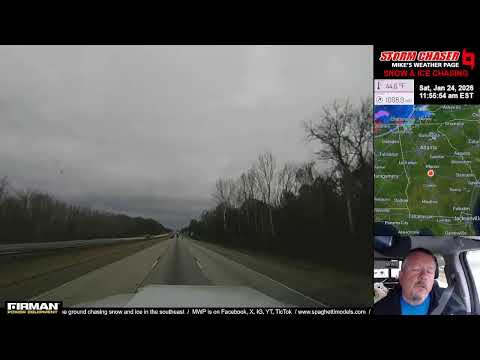 Live Winter Storm Chasing In The South