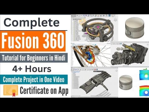 Fusion 360 Complete Beginner Tutorial | Sketch To Manufacturing | Autodesk
