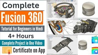 Fusion 360 Complete Beginner Tutorial | Sketch To Manufacturing | Autodesk