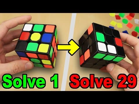 Rubik's Cube, But I Peel Off A Sticker Every Solve...