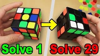 Rubik's Cube, But I Peel Off A Sticker Every Solve...