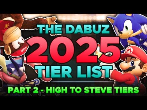 Da-ultimate Tier List Of 2025 Part 2!