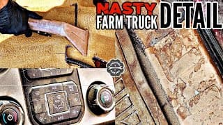 Complete Disaster Car Detailing A Filthy Farm Truck Ford F350 - Deep Cleaning Transformation
