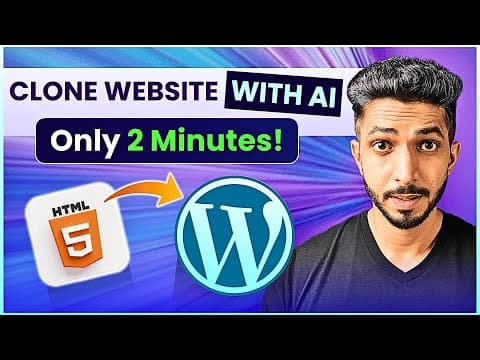Clone Any Website In 5 Minutes With Ai 😱 | Html से Wordpress कैसे बनाएं - Wordpress Clone कैसे करें