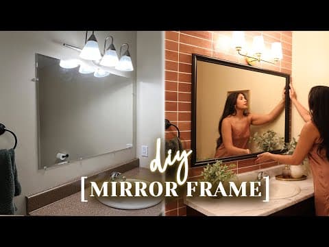 Framing A Mirror With Upcycled Materials | How To Frame A Frameless Mirror (easy!)