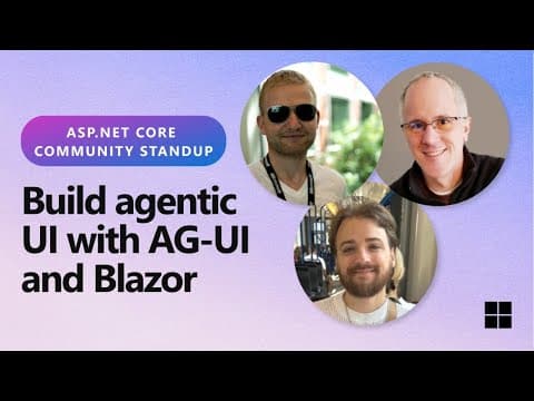 Asp.net Community Standup - Build Agentic Ui With Ag-ui And Blazor