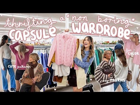 THRIFT WITH ME for a *non-boring* 2026 CAPSULE WARDROBE!
