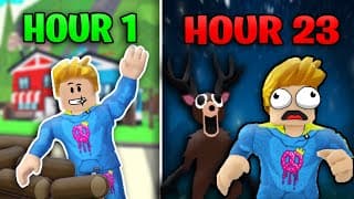 I Spent 24 Hours In The Scariest Roblox Game!
