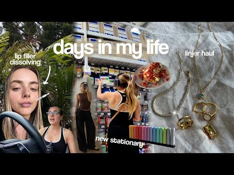 Days In My Life: Dissolving My Lip Filler, Linjer (jewellery Haul) Stationary Shopping + Chats