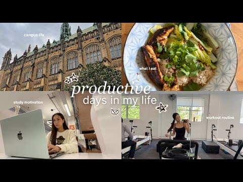 Productive Days In My Life | Uni Days, Studying, What I Eat To Build Muscle & Shred, Reading Updates
