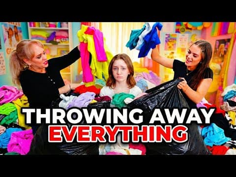 Throwing Away All Of Her Clothes! (starting Over)