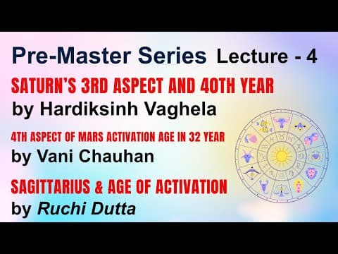 Saturn’s 3rd Aspect | 4th Aspect Of Mars | Sagittarius & Age Of Activation | Premaster Series Part 4
