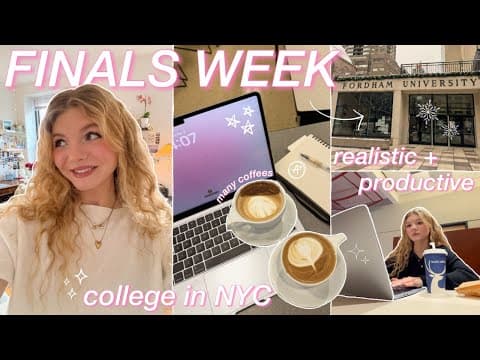 Study Vlog: Final Exams Week @ Fordham Uni 📚 Productive & Realistic Week In My Life Living In Nyc