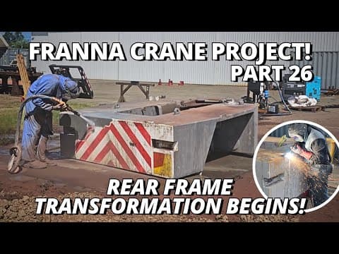 Sandblasting & Gouging The Rear Frame | Franna Crane Project | Part 26