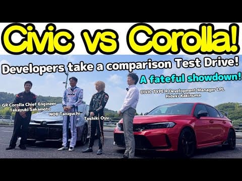 Nob Taniguchi And Toshiki Oyu Test Drives On The Track｜civic Type R And Gr Corolla