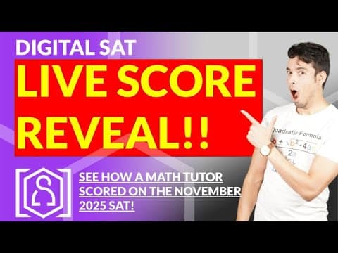 December Sat Live Score Reveal!! See How Huzefa Did On The December 2025 Sat!!