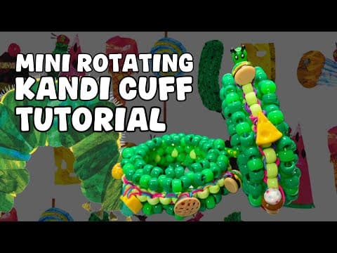 Mini Rotating Kandi Cuff Tutorial | Beginner Friendly Easy Kandi Tutorial
