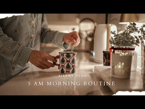 5 Am December Morning Routine | Embracing The Art Of Slow Living [5 Am Diaries] Silent Vlog