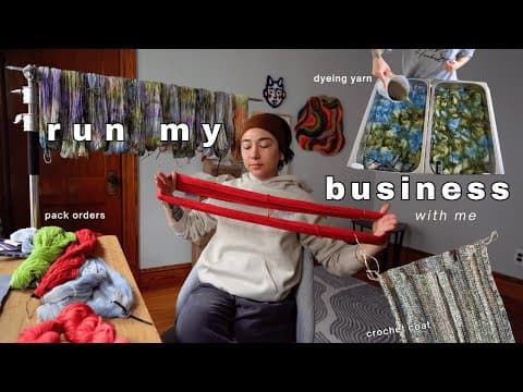 Prep & Pack Yarn Orders With Me 🌀 Balancing My Small Business With Crochet Designing