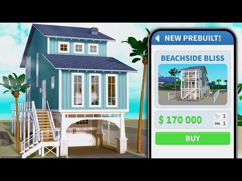 Building A New Beach House Prebuilt In Bloxburg..