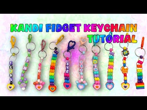 Fidget Kandi Keychain Tutorial (for Pride Month!) | Easy Kandi Tutorials