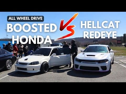 Turbocharged Honda Civic Vs Stock Hellcat