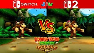 Donkey Kong Country Returns Hd - Switch 1 Vs Switch 2 Comparison (4k Gameplay)