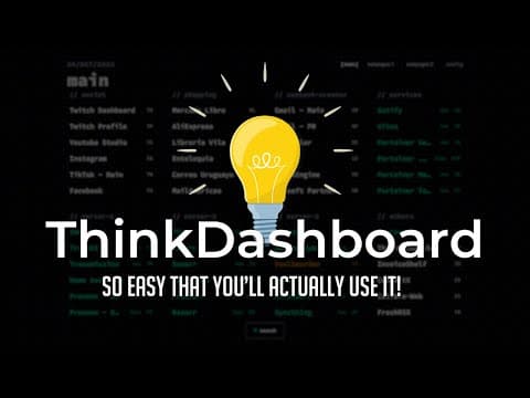 Thinkdashboard: Minimalist Bookmark Manager You Can Deploy In Minutes!