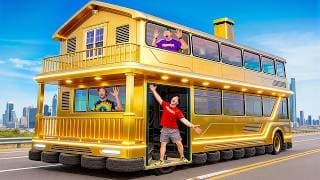 I Turned My 2 Story Bus Into A House!