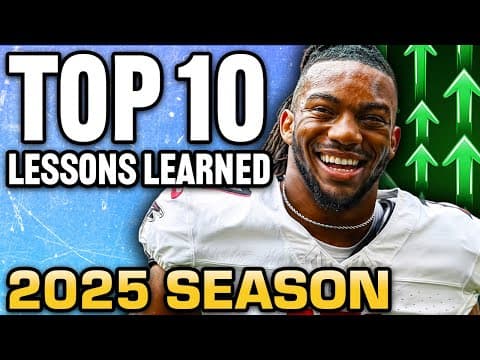 Top 10 Takeaways You Need To Know From The 2025 Fantasy Football Season (rookie Report)