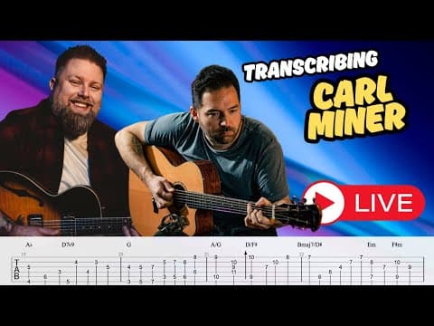 Transcribing This Beautiful Carl Miner Solo Acoustic Guitar Playing Live