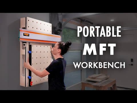 Portable Mft Workbench With A Diy Fence & Rail Hinge
