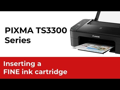 Pixma Ts3300 Series: Inserting Fine Ink Cartridge