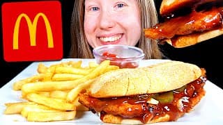 Asmr Mcdonald's Mcrib Mukbang 🍔 Eating Sounds