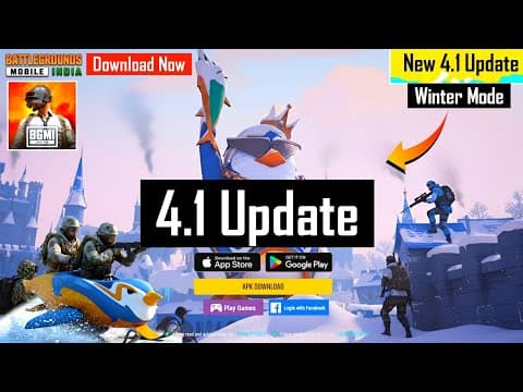 Bgmi 4.1 Update Winter Theme Mode Is Here | How To Download 4.1 Update | Bgmi 4.1 Update Feature