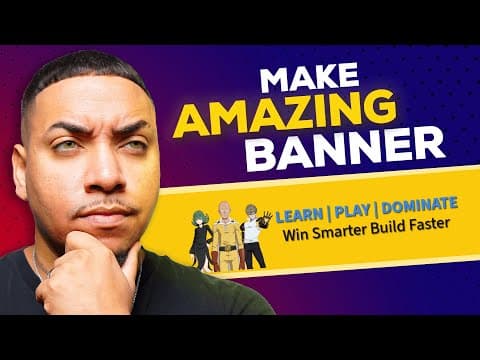 How To Make An Amazing Youtube Banner (beginner Tutorial)