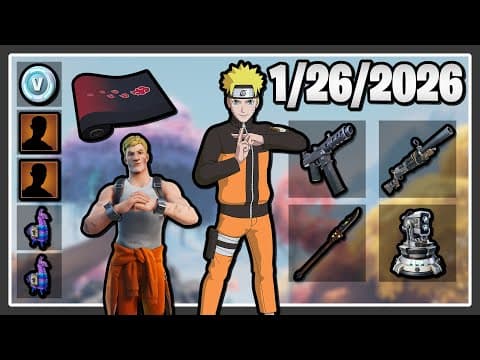 50 V-bucks, Akatsuki Wrap, Naruto Stuff, More Streams This Week??